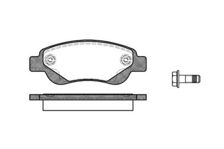 Колодки тормозные диск. перед. (Remsa) PSA C1 I II / 107 05>14, 108 14> / Toyota Aygo 05> 14> Bosch ver. WOKING P10773.00