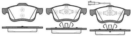 Гальмівні колодки пер. Doblo 10- (диск 305mm)(155.2x69.08x20.3) WOKING P1083301