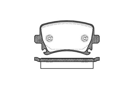 Гальмівні колодки зад. Caddy III/Golf V/Audi A4 03- WOKING P11313.00