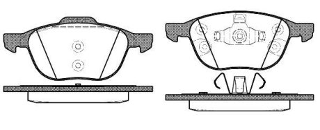 Гальмівні колодки пер.FORD C-MAX/FOCUS/MAZDA 3/5/VOLVO V40/S40/C70/C30 1.0-2.5 03-19 WOKING P11823.30