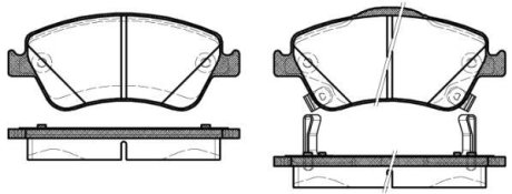 Колодки тормозные диск. перед. (Remsa) Toyota Auris 06>12 (P12103.02) WOKING P1210302