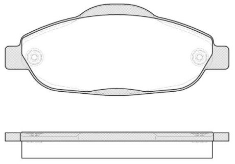 Колодки гальмівні диск. перед. (Remsa) Peugeot 3008 1.6 09-,Peugeot 3008 2.0 09- (P12233.00) WOKING P1223300 (фото 1)