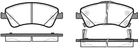 Гальмівні колодки пер. Toyota Auris 07-12 (bosch) (150,8x62,5x19,5) WOKING P1241302