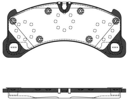 Колодки тормозные диск. перед. (Remsa) Porsche Cayenne 3.0 10-,Porsche Cayenne 3.6 10- (P12453.50) WOKING P1245350