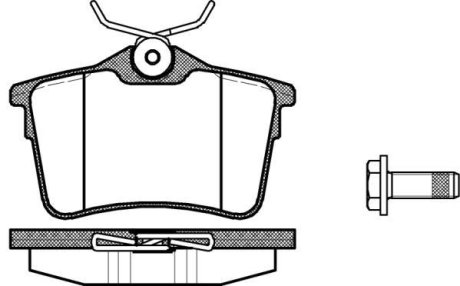 Колодки тормозные диск. задн. (Remsa) Citroen Berlingo II (08-), Peugeot Partner II (08-), 308 I (07-) WOKING P12823.00