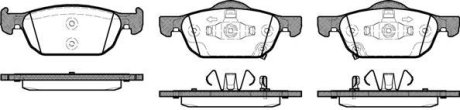 Колодки тормозные диск. перед. (Remsa) Honda Accord 08>15 / Civic 12> (P12843.02) WOKING P1284302