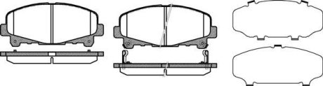 Колодки гальмівні диск. перед. (Remsa) Honda Accord 08> 15> (P12903.02) WOKING P1290302