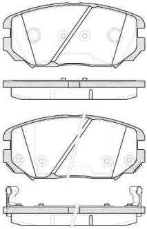 Колодки тормозные диск. перед. (Remsa) Hyundai Tucson 2.0 04-10,Hyundai Tucson 2.7 04-10 WOKING P13043.12 (фото 1)