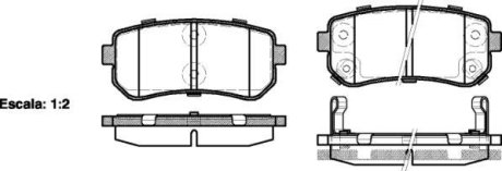 Колодки гальмівні диск. задн. (Remsa) Hyundai Accent iii 1.4 05-10,Hyundai Accent iii 1.5 05-10 WOKING P13093.02