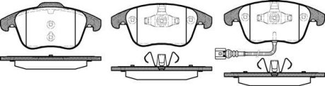 Колодки тормозные диск. перед. (Remsa) Audi Q3 1.4 11-,Audi Q3 2.0 11-,Seat Alhambra 1.4 10- WOKING P13193.21