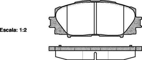 Колодки гальмівні диск. перед. (Remsa) Toyota Yaris II 05>,Yaris III 10> (P13243.00) WOKING P1324300