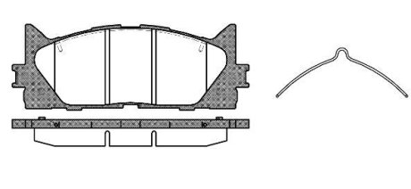 Колодки тормозные диск. перед. (Remsa) Lexus ES (06-12), Toyota Camry V40, V50 (P13333.00) WOKING P1333300