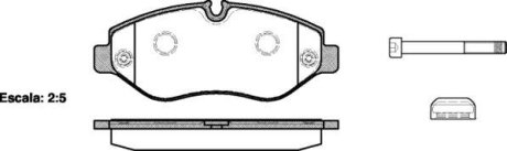 Гальмівні колодки пер. Crafter/W447/W906/W907/Viano W639 (03-21) WOKING P1345300