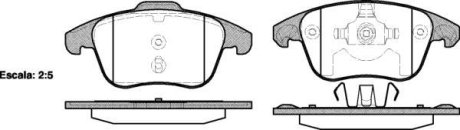 Гальмівні колодки пер. Citroen C4 Picasso 06-/Peugeot 5008 09- (ATE) WOKING P1349300