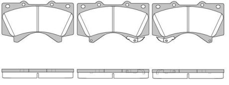 Колодки тормозные диск. перед. (Remsa) Toyota LC200 LC150, Lexus LX570 GX460 WOKING P13713.02