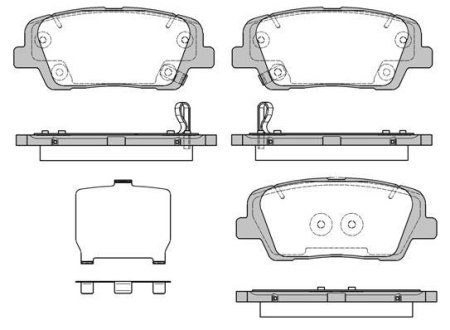 Колодки тормозные диск. задн. (Remsa) Hyundai Santa fe iii 2.0 12-,Hyundai Santa fe iii 2.2 12- (P13743.09) WOKING P1374309