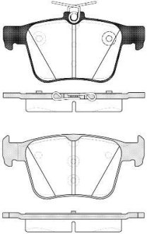 Колодки тормозные диск. задн. (Remsa) Audi A3 2.0 12-,Audi A3 limousine 2.0 13- WOKING P14163.10 (фото 1)