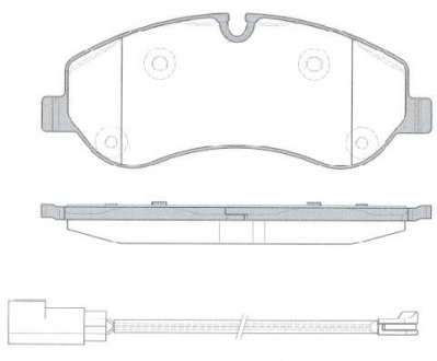 Колодки тормозные диск. перед. (Remsa) Ford Transit (12-), Tourneo Custom (12-) WOKING P14203.02 (фото 1)