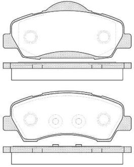 Колодки тормозные диск. перед. (Remsa) Citroen C4 cactus 1.2 14-,Citroen C-elysee 1.2 12- WOKING P14303.00 (фото 1)