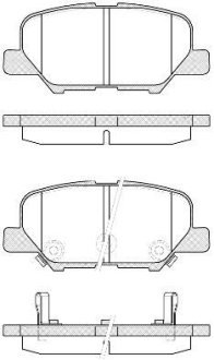 Колодки тормозные диск. задн. (Remsa) Citroen C4 aircross 1.6 10-,Citroen C4 aircross 1.8 10- WOKING P14363.02