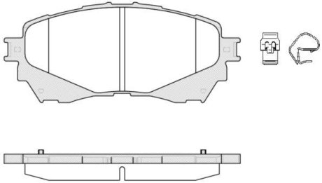 Колодки тормозные диск. перед. (Remsa) Mazda 6 (12-) WOKING P14383.04 (фото 1)