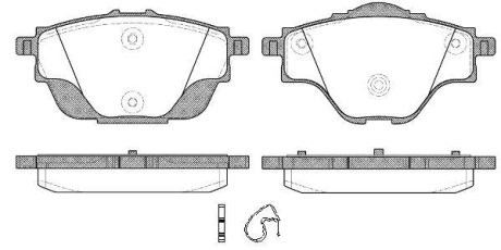 Колодки тормозные диск. задн. (Remsa) Citroen C4 grand picasso ii 1.6 13-,Citroen C4 grand picasso ii 2.0 13- (P14573.00) WOKING P1457300