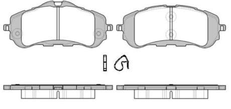 Гальмівні колодки пер. Peugeot 308 II 13- (Bosch) WOKING P14593.00