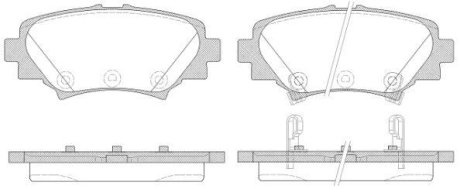 Гальмівні колодки зад. Mazda 3 16- WOKING P1470302