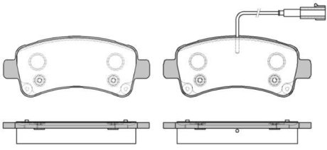 Колодки тормозные диск. задн. (Remsa) PSA Boxer Jumper Ducato 06> 11> 15> (P14883.02) WOKING P1488302