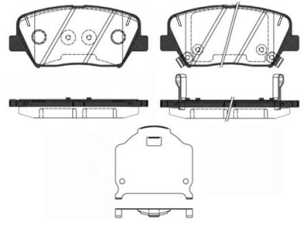 Колодки гальмівні диск. перед. (Remsa) Kia Carens iv 1.6 13-,Kia Carens iv 1.7 13- (P15123.02) WOKING P1512302