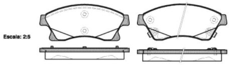 Колодки тормозные диск. перед. (Remsa) Chevrolet Aveo III Cruze / Opel Astra J WOKING P15313.12 (фото 1)