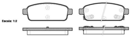 Колодки гальмівні диск. задн. (Remsa) Chevrolet Cruze I, Orlando, Trax I, Opel Astra J, Zafira C, Mokka A (P15323.02) WOKING P1532302 (фото 1)