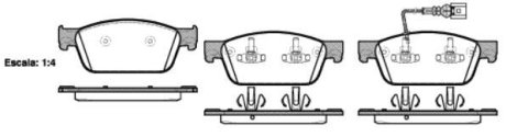 Колодки тормозные диск. перед. (Remsa) VW T5 T6 (P15403.01) WOKING P1540301