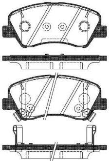 Колодки тормозные диск. перед. (Remsa) Hyundai Accent (10-), i20 (14-), Kia Rio (11-) (17-) WOKING P15883.02