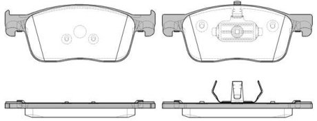 Колодки гальмівні диск. перед. (Remsa) Peugeot Expert III (16-),Citroen Jumpy III (16-), Opel Vivaro C (19-) (P16193.00) WOKING P1619300