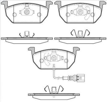 Колодки тормозные диск. перед. (Remsa) VW Golf VII, Skoda Octavia III, Audi A3 (12-) WOKING P17013.01