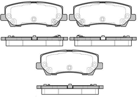 Колодки тормозные диск. задн. (Remsa) Ford Mustang 15> (P17213.15) WOKING P1721315