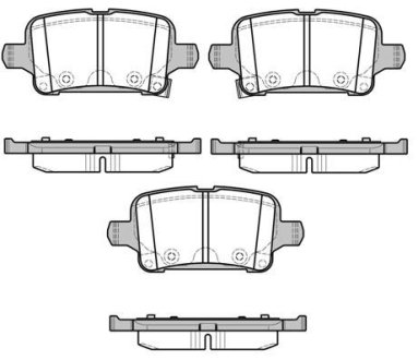 Гальмівні колодки зад. Opel Astra K 15- WOKING P17283.02