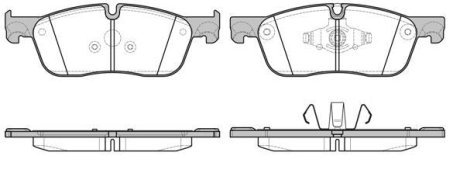 Колодки тормозные диск. перед. (Remsa) Land Rover Evogue 11> / Discovery Sport 14> (P17333.00) WOKING P1733300