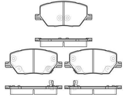 Гальмівні колодки пер. Fiat 500X / Jeep Renegade1.4-2.0 14- WOKING P1740302