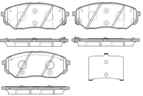 Колодки тормозные диск. перед. (Remsa) Kia Sorento III 15> (P17613.02) WOKING P1761302