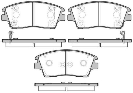 Колодки тормозные диск. перед. (Remsa) Hyundai Tucson 1.6 15-,Hyundai Tucson 1.7 15- (P17763.02) WOKING P1776302