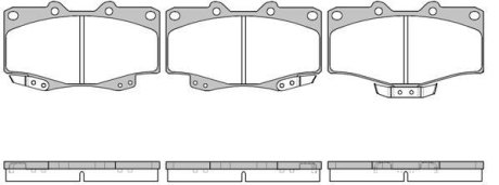 Колодки тормозные диск. перед. (Remsa) Great wall Safe 2.2 02-09 (P2153.04) WOKING P215304