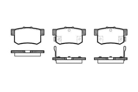 Колодки тормозные диск. задн. (Remsa) Honda Accord vii 2.0 03-12,Honda Accord vii 2.2 03-12 (P2253.32) WOKING P225332 (фото 1)