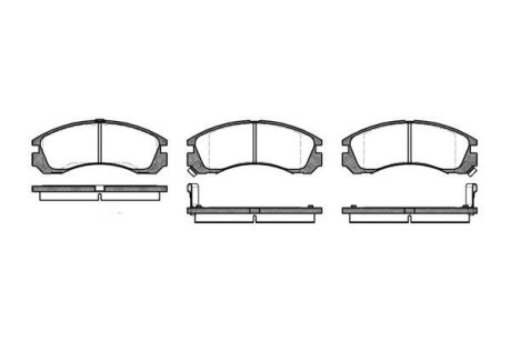 Колодки тормозные диск. перед. (Remsa) Citroen C-crosser 2.0 07-,Citroen C-crosser 2.2 07- WOKING P2543.02 (фото 1)