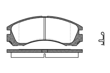 Гальмівні колодки пер. MITSUBISHI Outlander 12-/ WOKING P2543.22