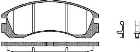 Гальмівні колодки пер. Outlander 12-/Peugeot 4007 07- WOKING P2543.32 (фото 1)