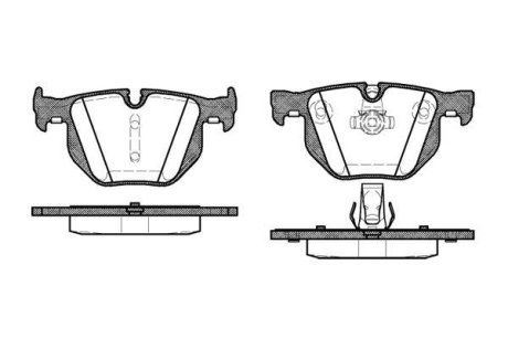 Колодки тормозные диск. задн. (Remsa) BMW 3e90, 5e60, X1e84, X6e71 WOKING P2813.60