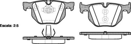 Колодки тормозные диск. задн. (Remsa) BMW X5 (E70), X6 (E71), X5 (F15), X6 (F16) WOKING P2813.61 (фото 1)