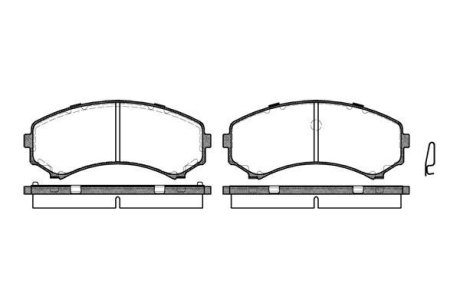 Колодки тормозные диск. перед. (Remsa) Mitsubishi Grandis 2.0 03-,Mitsubishi Grandis 2.4 03- (P2963.00) WOKING P296300